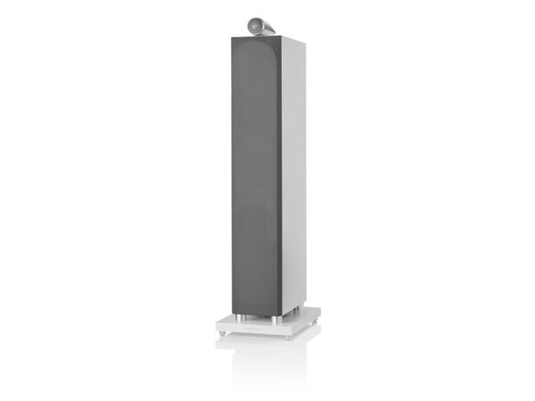 BW 702 S3 Satin White Front Angle with Grille