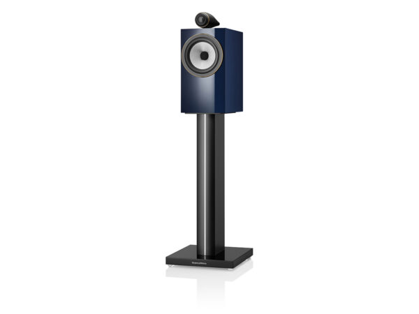 BW 705 S3 Signature Midnight Blue Metallic Angled Grille Off on Stand