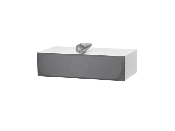 BW HTM71 S3 Satin White Front Angle with Grille